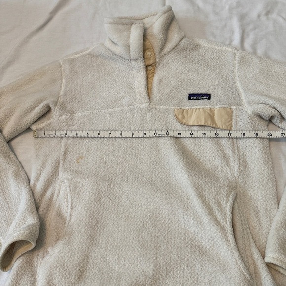 Patagonia Medium Cream Re-Tool Snap T Fleece Pullover ~ Polartec Outdoor Classic - Picture 6 of 9